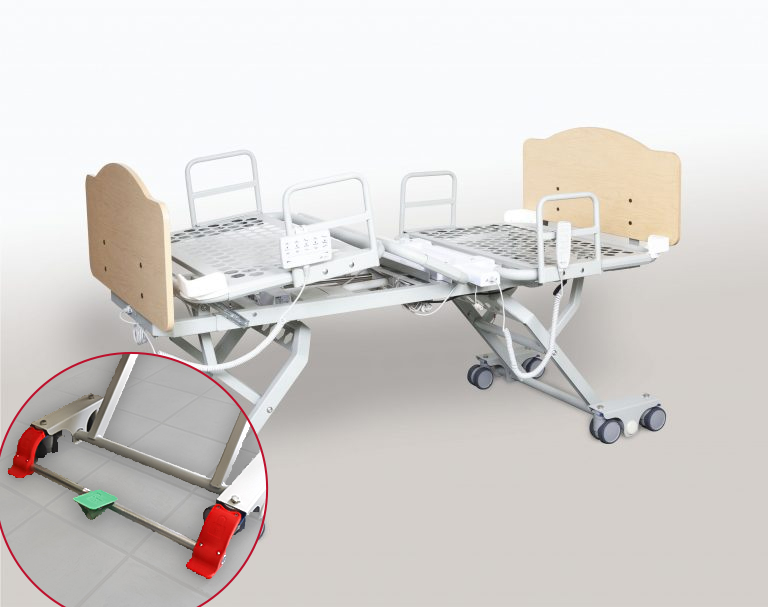 Socrates Bed in Full Height With Leg Raised
