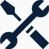 Easy Maintenance Icon - Wrench and Screwdriver